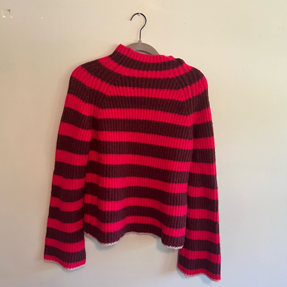 Striped Red and Brown Women's Sweater